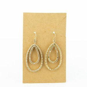 Gold Oval Hoops, Ear Wire, Classy Bold